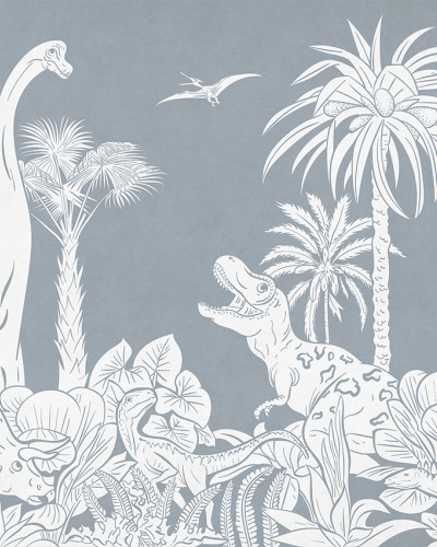 Monochrome Dino - Blue, Kikki Belle