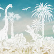 Monochrome Dino - Blue Sky, Kikki Belle