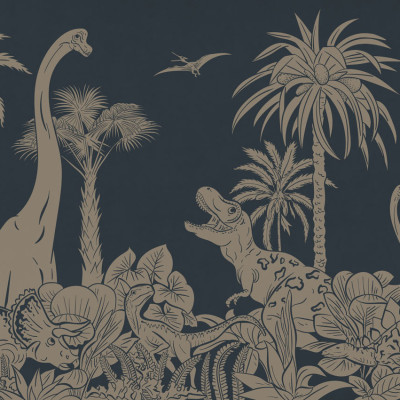 Monochrome Dino - Blue Vintage, Kikki Belle