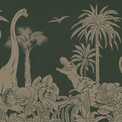 Monochrome Dino - Green Vintage, Kikki Belle