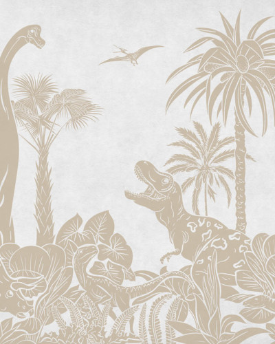 Monochrome Dino - White Vintage, Kikki Belle
