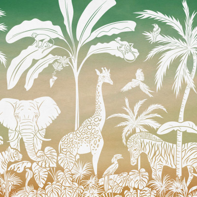 Monochrome Jungle - Green Sky, Kikki Belle