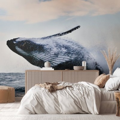 Fototapet Whale Song, personalizat, Rebel Walls, Fototapet dormitor 