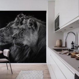 Fototapet Lion Duo, personalizat, Rebel Walls