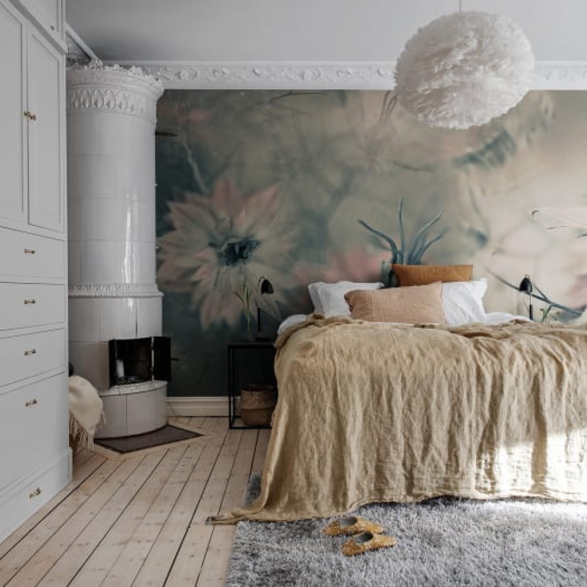 Fototapet Vintage Blossoms, personalizat, Rebel Walls, Fototapet dormitor 
