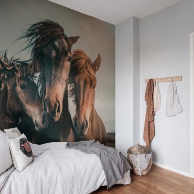 Fototapet Three Horses, personalizat, Rebel Walls, Fototapet dormitor 