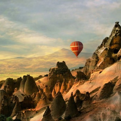 Fototapet Air Balloon, personalizat, Rebel Walls, Fototapet living 