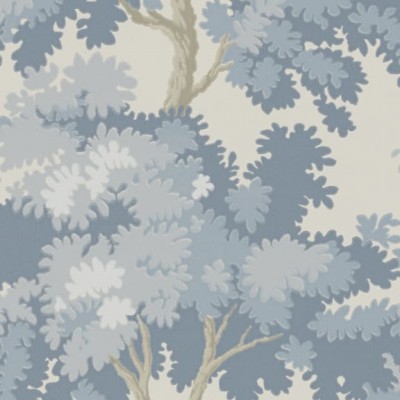 Tapet lavabil cu design delicat in culori albastre si crem. Tapetul este decorat cu un model cu accente albastre.