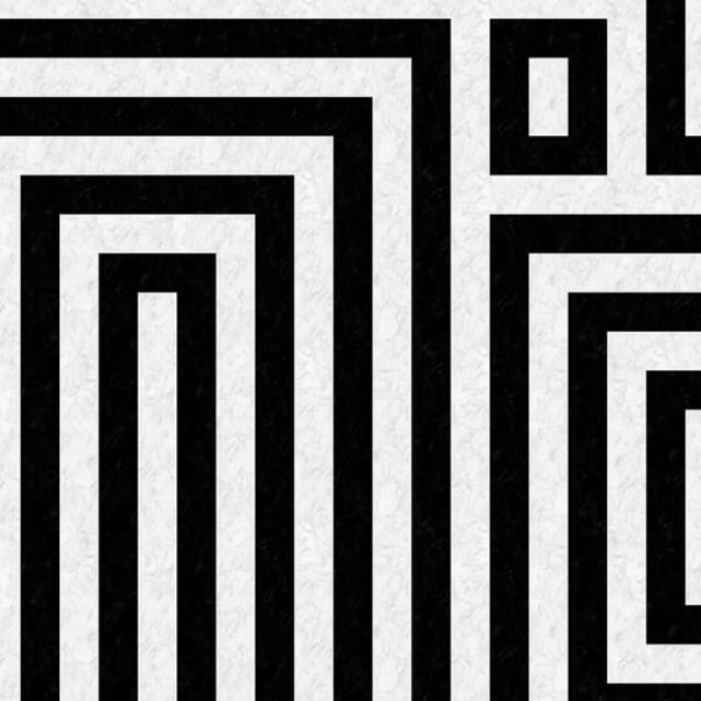 Tapet lavabil cu model geometric negru și alb, Österbro Black.