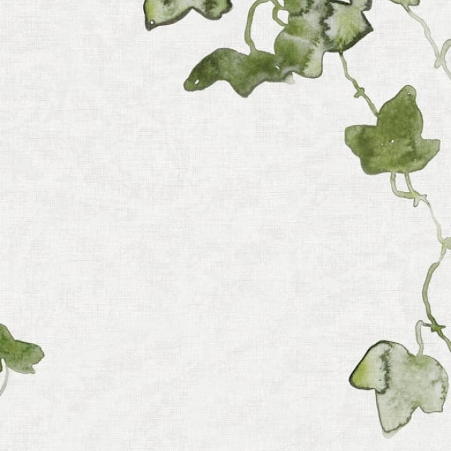 Tapet floral verde cu frunze delicate într-un interior elegant