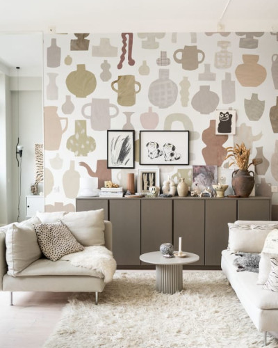 Tapet lavabil cu design modern si abstract,  