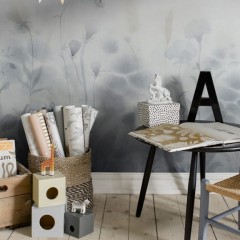 Tapet lavabil Vilda Misty Blue, personalizat, Sandberg