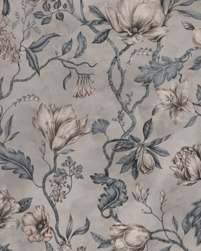 Tapet floral cu flori delicate în tonuri pastelate