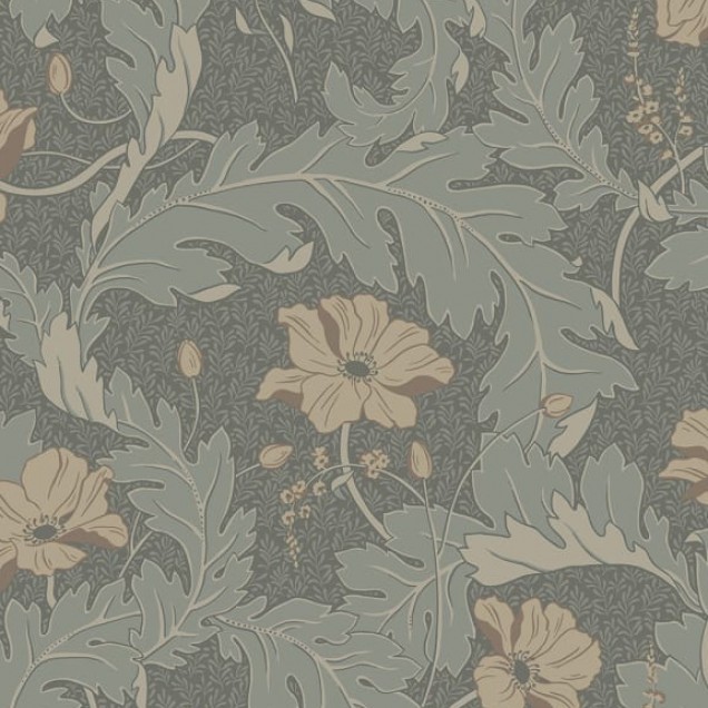 Tapet lavabil Charlotta Forest Green, cu un model floral delicat pe un fundal verde deschis, perfect pentru a crea un spatiu relaxant si elegant.