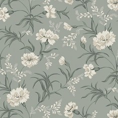 Tapet lavabil Emilie Garden Green, Sandberg, 5.3mp / rola