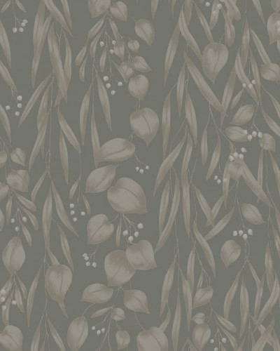 Tapet lavabil Sara Sage Green, cu design floral subtil si elegant, in nuante de verde sage.