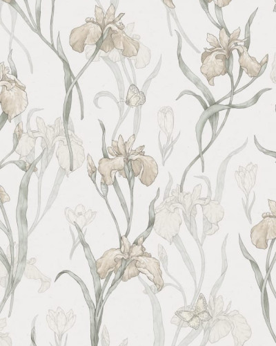 Tapet lavabil cu flori delicate, perfect pentru dormitoare moderne.