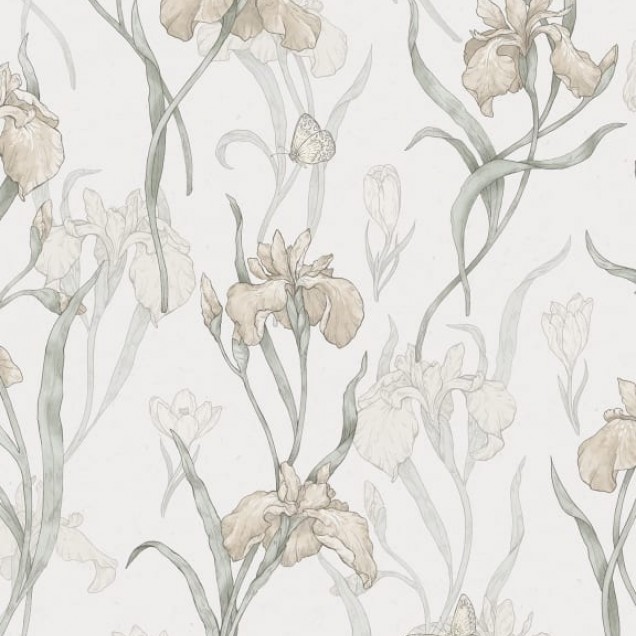 Tapet lavabil cu flori delicate, perfect pentru dormitoare moderne.