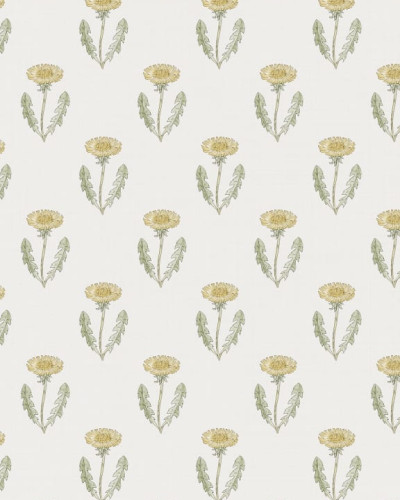 Tapet floral în nuanțe de verde, cu flori delicate
