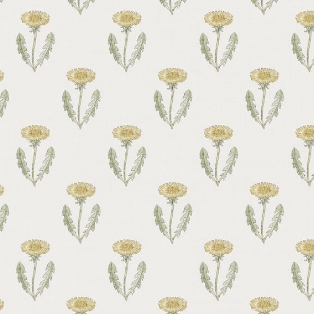 Tapet floral în nuanțe de verde, cu flori delicate