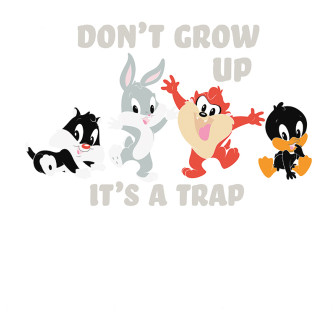 Tapet Looney Tunes 224 (WBLT224-1) cu bebelușii Bugs Bunny, Daffy Duck, Sylvester și Taz și textul 