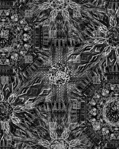 Tapet gri cu design abstract, geometric, in tonuri de gri, cu modele repetitive