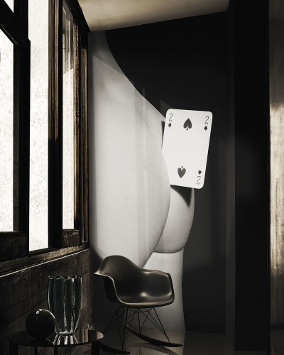 Toiletpaper / Bye Bye (negru) Wallpaper