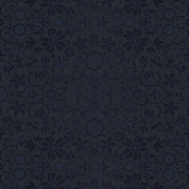 Tapet cu design floral negru