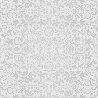 Tapet floral alb cu model clasic