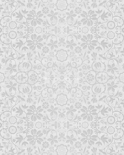 Tapet floral alb cu model clasic