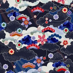 Fototapet Wanderlust / Kyoto (albastru), personalizat, Londonart