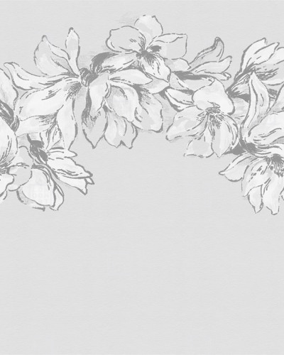 Tapet cu flori delicate, design minimalist