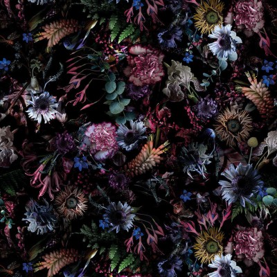 Tapet floral cu flori vibrante