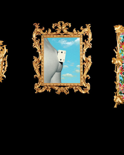 Wallpaper Toiletpaper / Change your view (negru) cu design modern și ironic