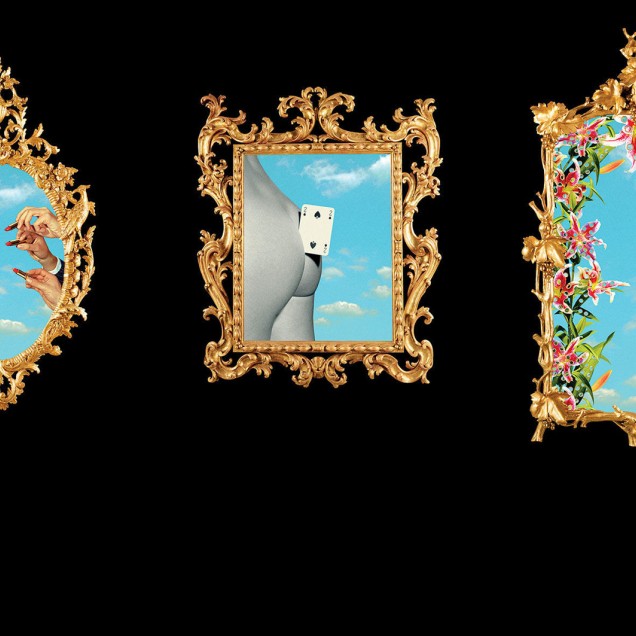 Wallpaper Toiletpaper / Change your view (negru) cu design modern și ironic