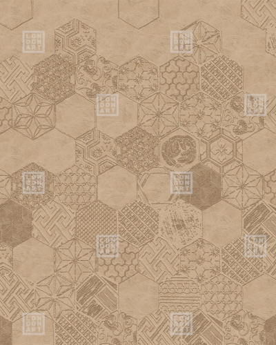 Tapet cu model hexagonal bej