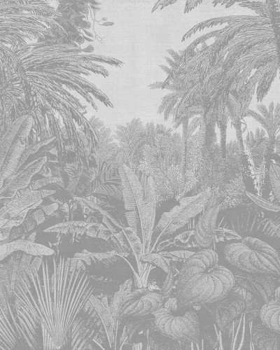 Tapet de perete cu design tropical minimalist