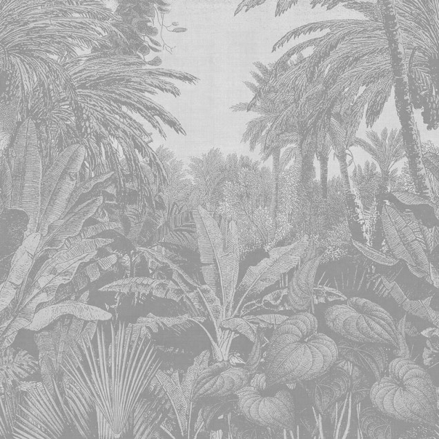 Tapet de perete cu design tropical minimalist