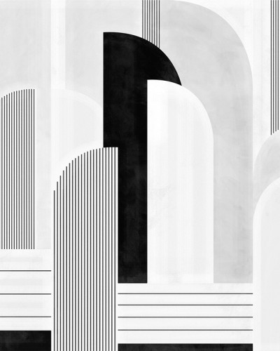 Tapet modern cu linii geometrice si accente negre