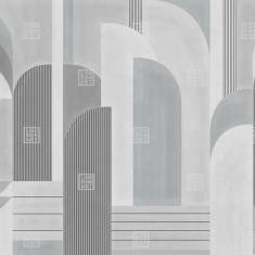 Fototapet Exclusive Wallpaper / Impression d'Orient Re-Edition (gri), personalizat, Londonart