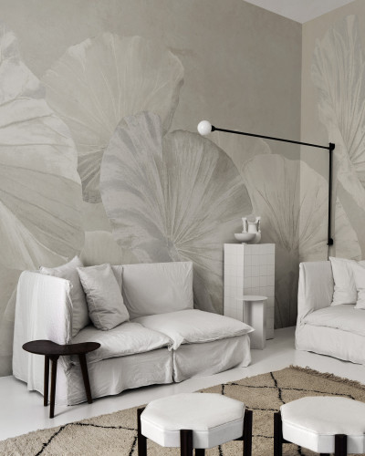 Tapet floral minimalist - Naiadi Re-Edition (bej)