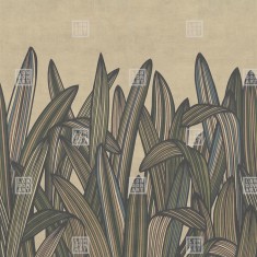 Fototapet Exclusive Wallpaper / Flying in the Meadow Re-Edition (bej), personalizat, Londonart