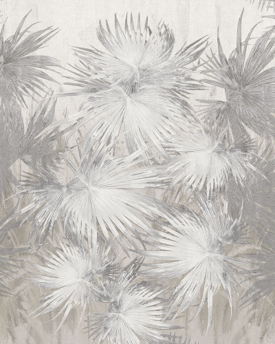 Tapet cu frunze delicate, in nuante de gri, Just Breathe Re-Edition