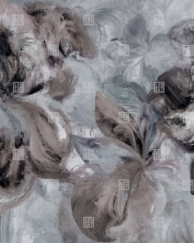 Tapet cu aspect abstract, cu tonuri de gri si maro