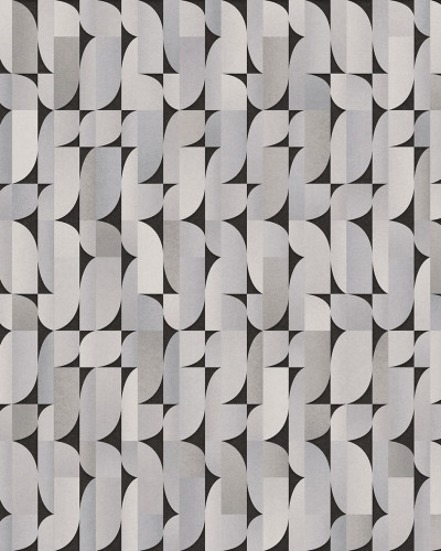 Tapet gri cu model geometric abstract, cu linii simple și sofisticate.