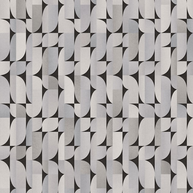 Tapet gri cu model geometric abstract, cu linii simple și sofisticate.