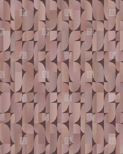 Tapet modern cu design geometric elegant în tonuri calde de maro și gri