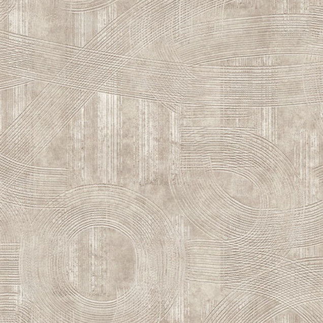 Tapet exclusiv bej cu design abstract în dormitor