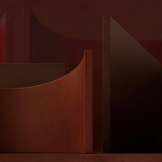 Wallpaper cu design abstract in nuante de rosu