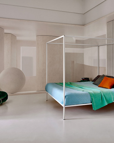 Tapet modern cu design geometric, în nuanțe de bej și gri, perfect pentru dormitor